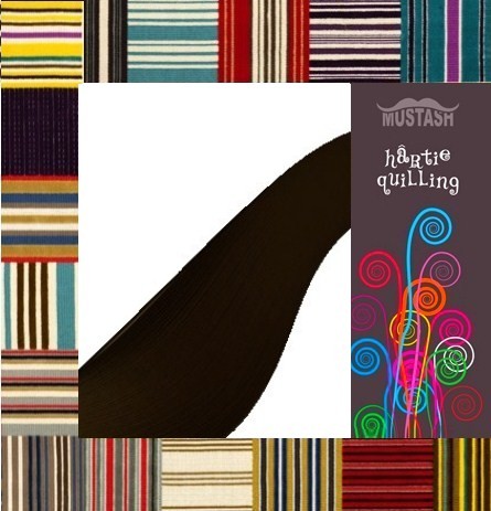 Hartie quilling Mustash 3mm Negru