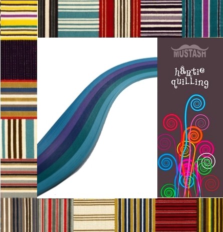 Hartie quilling Mustash 3mm Set 3