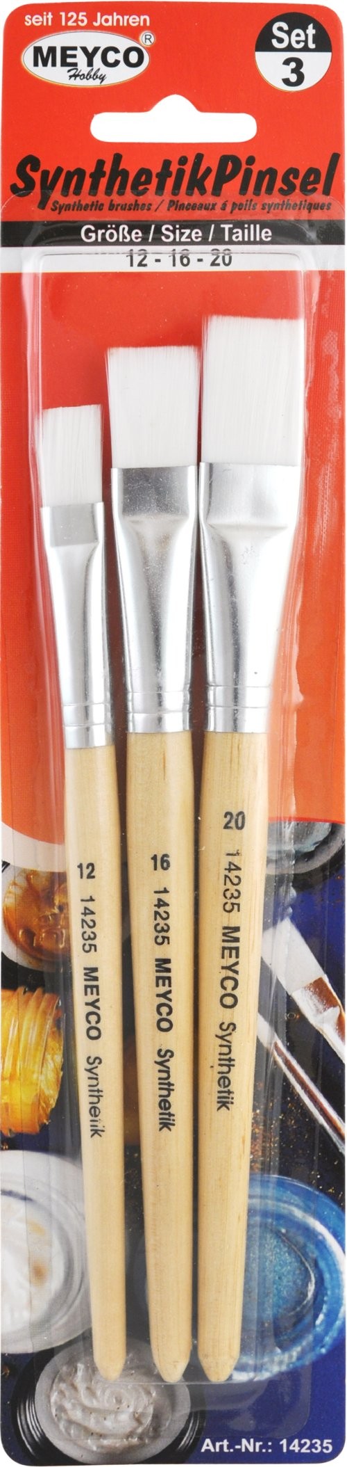 Set 3 pensule sintetice 14235