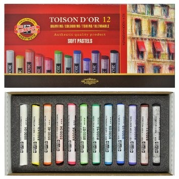 Set Pastel Uscat Koh-I-Noor toison d\'Or - 12 nuante