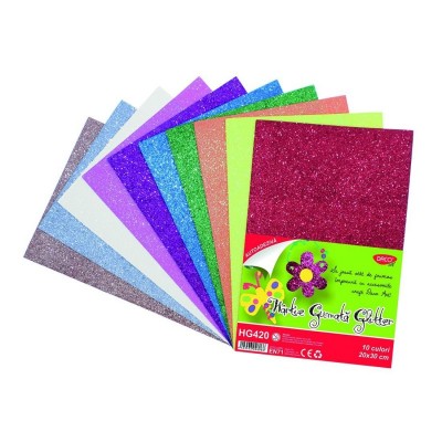Set hartie gumata cu glitter - Autoadeziva HG420