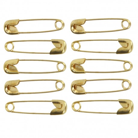 Set 12 ace de siguranta 20mm auriu