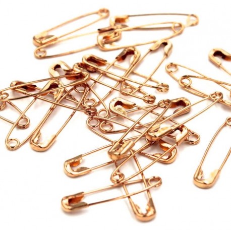 Set 12 ace de siguranta 20mm auriu