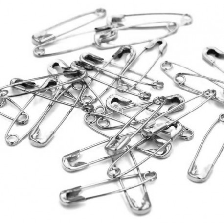 Set 12 ace de siguranta 20mm argintiu