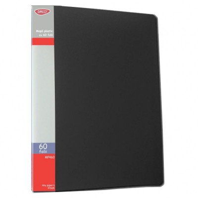 Mapa plastic 60 de folii negru