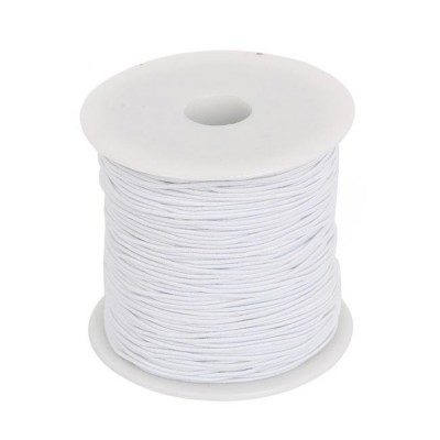 Elastic rotund 1.5mm alb