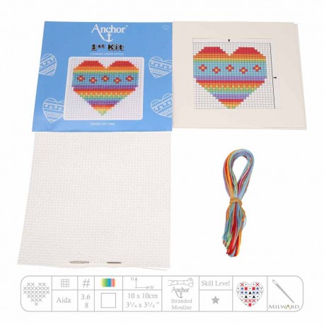 Set broderie Anchor Inima