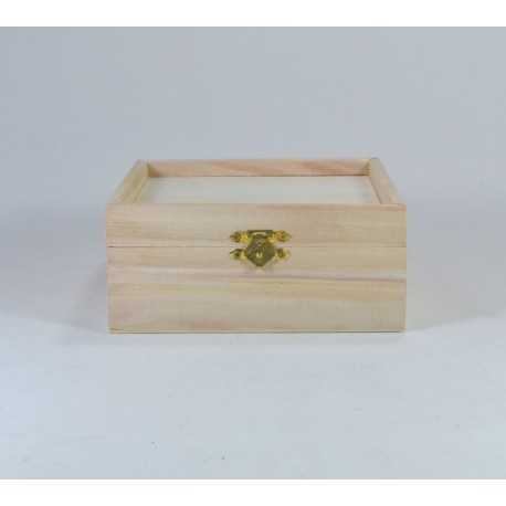Cutie lemn - 12x12x4cm Obiect decorabil din lemn 5054/A
