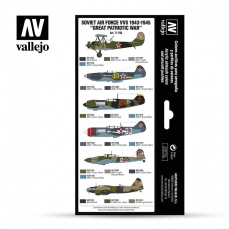Set 8 culori acrilice pentru modelism - Soviet WWII Camo Colors