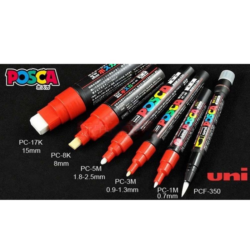 Uni-ball POSCA Marker PC-3M - Witte Stift Met Fijne Punt 0.9-1.3mm