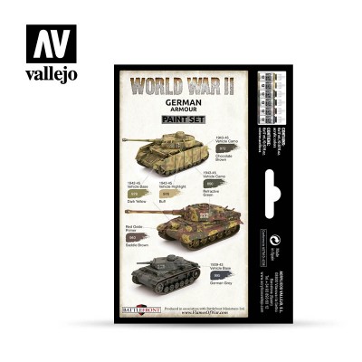 Model Color Set - WWII German Armour- Vallejo 70205 2