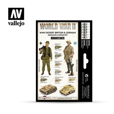 Model Color Set - WWII Desert British & German Armour &... 2