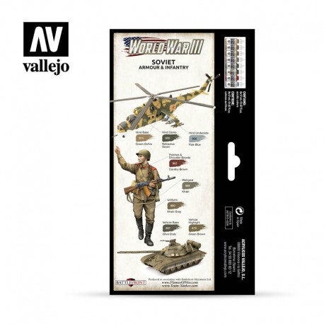Model Color Set - WWII American Armour & Infantry - Vallejo 70220