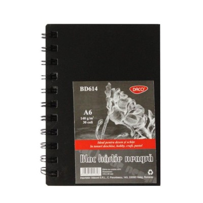 Bloc hartie neagra A6 BD616