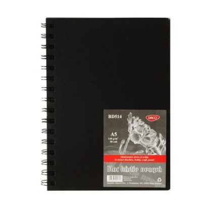 Bloc hartie neagra A6