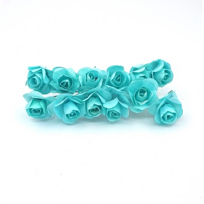 Set floricele pentru martisor 12 bc - trandafir albastru deschis