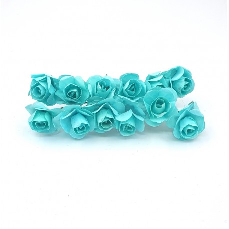 Set floricele pentru martisor 12 bc - trandafir albastru deschis