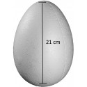 Oua polistiren din 2 bucati -  21 cm