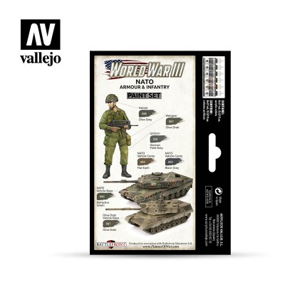 Model Color Set - WWII Nato Armour & Infantry- Vallejo 70223 2