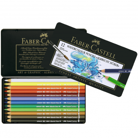 Set 12 creioane acuarelabile Faber-Castell
