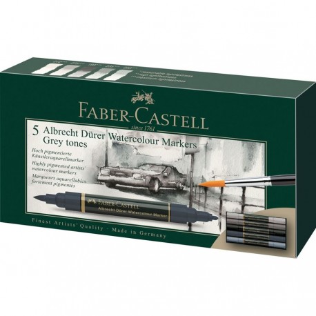 Set 5 markere acuarelabile - Basic - A.Durer -  Faber-Castell
