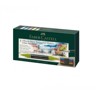 Set 5 markere acuarelabile - Portret - A.Durer -  Faber-Castell
