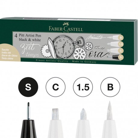 Set 4 markere metalizate Pitt Artist - Faber Castell