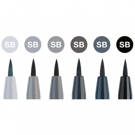 Set 4 linere Negre Pitt Artist - Faber Castell