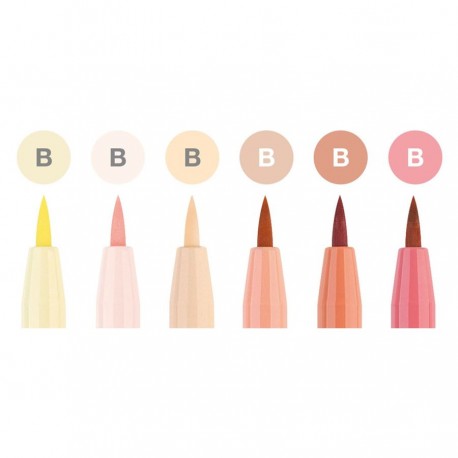 Set 8 linere Pitt Artist - Varf pensula moale - Faber Castell