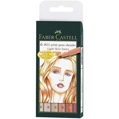 Set 8 linere Pitt Artist - Varf pensula moale - Faber Castell