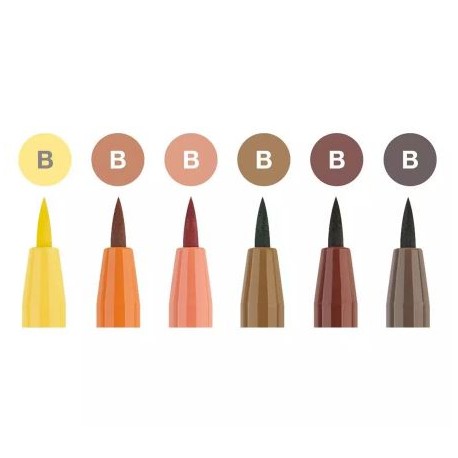 Set 6 linere Pitt Artist - Terra - Faber Castell