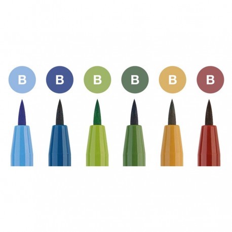Set 6 linere Pitt Artist - Terra - Faber Castell