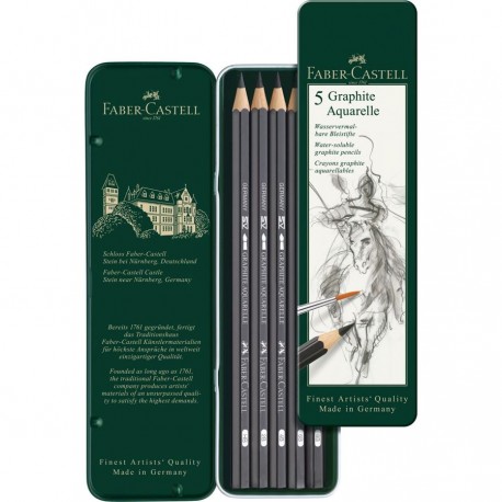Set 5 creioane grafit JUMBO Faber Castell 9000 - HB-8B