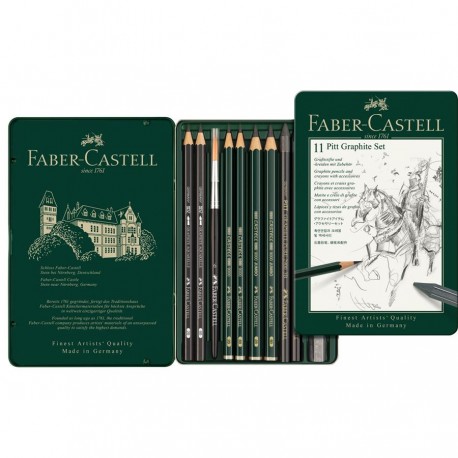 Set 5 creioane grafit acuarelabile Faber Castell 9000 - HB-8B