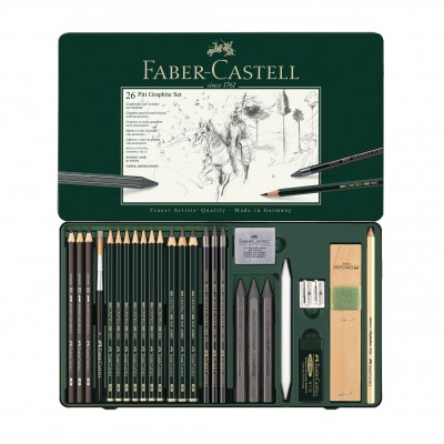 Set grafica 19 piese Pitt Monochrome - Faber Castell