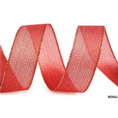 Banda cu lurex rosu 25mm