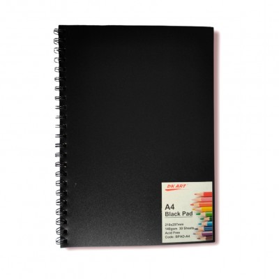 Bloc desen hartie neagra A5