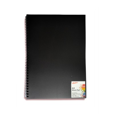 Bloc desen hartie neagra A4