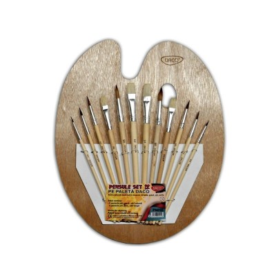 Set 12 pensule plus paleta PN012