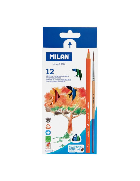 Set 12 creioane acuarelabile Milan