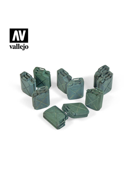 Set 12 canistre metalice Germane 1/35