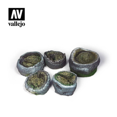Set 5 trunchuri de palmier ciot 1/35