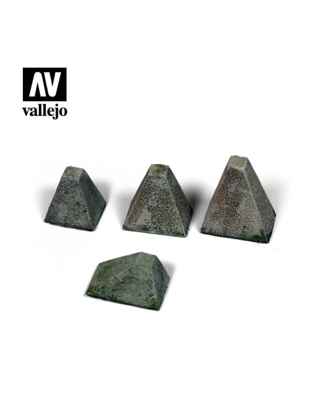 Set 4 bariere anti-tanc Höckerhindernis “Type 38” 1/35