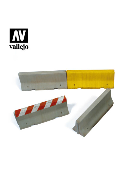 Set 4 bariere de ciment 1/35