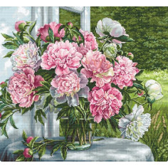 Set Goblen Luca-S G594 – Bujori la fereastră, 29×27 cm,...