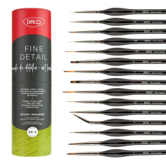 Set pensule miniaturi si detalii - 15 pensule