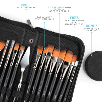 Clarity Synthetic Brush Set - 15+1
