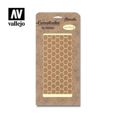 Stencil Vallejo - Bee Hexagones 12,5x25cm