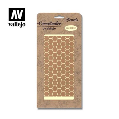 Stencil Vallejo - Bee Hexagones 12,5x25cm