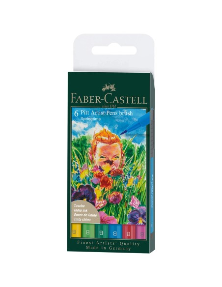 Set 6 linere Pitt Artist - Spring - Faber Castell